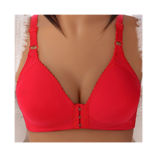 Load image into Gallery viewer, Reggiseno push up senza fili per taglie forti -Corallo rosso Tocco Delicato - Ozerty