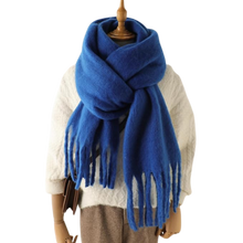 Load image into Gallery viewer, Sciarpa da donna Cozy Elegance -Blu scuro - Ozerty