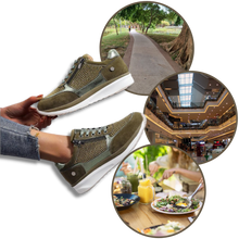 Load image into Gallery viewer, Scarpe da ginnastica con zeppa in strass - Ozerty