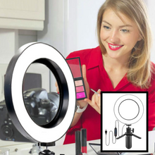 Carica l&#39;immagine nel visualizzatore di Gallery, Luce ad anello a LED da 16 cm con supporto
