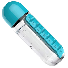 Load image into Gallery viewer, Bottiglia d&#39;acqua in plastica con portapillole - Ozerty
