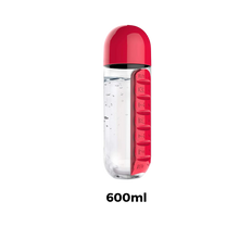 Load image into Gallery viewer, Bottiglia d&#39;acqua in plastica con portapillole - Ozerty
