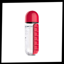 Load image into Gallery viewer, Bottiglia d&#39;acqua in plastica con portapillole - Ozerty
