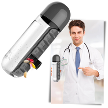 Load image into Gallery viewer, Bottiglia d&#39;acqua in plastica con portapillole - Ozerty
