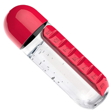 Load image into Gallery viewer, Bottiglia d&#39;acqua in plastica con portapillole - Ozerty
