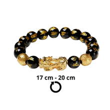 Load image into Gallery viewer, Bracciale in ossidiana nero e oro - Ozerty
