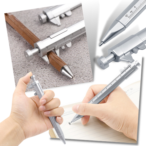 Penna a sfera multifunzionale con calibro a corsoio - Ozerty