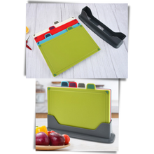 Load image into Gallery viewer, Set di taglieri 4 pezzi con supporto - Ozerty
