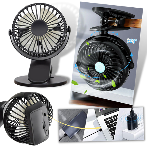 Ventola USB ricaricabile portatile - Ozerty