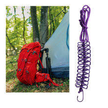 Load image into Gallery viewer, Stendibiancheria da campeggio elasticizzato da 4 m con picchetti - Ozerty
