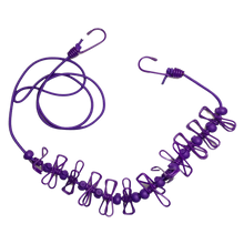 Load image into Gallery viewer, Stendibiancheria da campeggio elasticizzato da 4 m con picchetti
