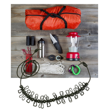 Load image into Gallery viewer, Stendibiancheria da campeggio elasticizzato da 4 m con picchetti - Ozerty
