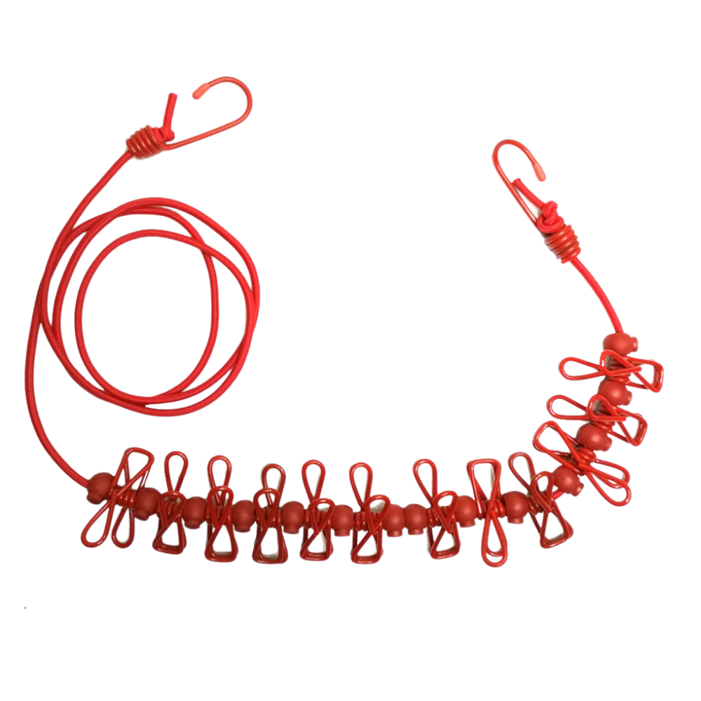 Stendibiancheria da campeggio elasticizzato da 4 m con picchetti - Ozerty