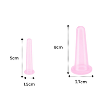 Load image into Gallery viewer, 4 coppette in silicone per coppettazione per massaggio facciale - Ozerty
