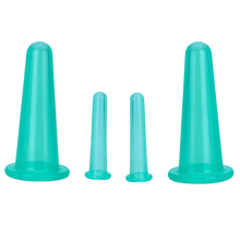 Load image into Gallery viewer, 4 coppette in silicone per coppettazione per massaggio facciale
