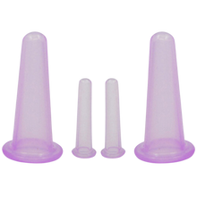 Load image into Gallery viewer, 4 coppette in silicone per coppettazione per massaggio facciale - Ozerty
