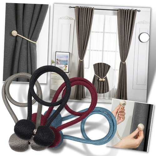 Confezione da 2 fibbie magnetiche per tende - Ozerty