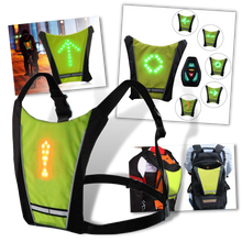 Load image into Gallery viewer, Gilet da ciclismo riflettente con LED - Ozerty

