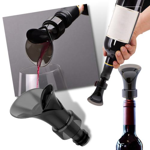 Decanter e sigillo per vino 2 in 1 - Ozerty
