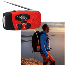 Load image into Gallery viewer, Radio d&#39;emergenza con dinamo multifunzionale
