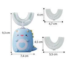 Load image into Gallery viewer, Spazzolino da denti elettrico a forma di u per bambini
