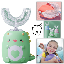 Load image into Gallery viewer, Spazzolino da denti elettrico a forma di u per bambini
