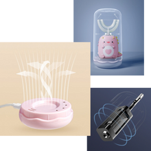 Load image into Gallery viewer, Spazzolino da denti elettrico a forma di u per bambini
