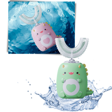 Load image into Gallery viewer, Spazzolino da denti elettrico a forma di u per bambini
