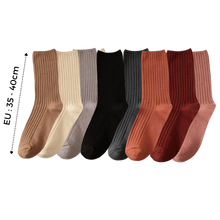 Load image into Gallery viewer, 3 Paia di calzini in cotone a coste per donna - Ozerty
