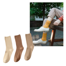 Load image into Gallery viewer, 3 Paia di calzini in cotone a coste per donna - Ozerty

