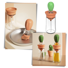 Load image into Gallery viewer, Bottiglia di olio in vetro con pennello - Ozerty
