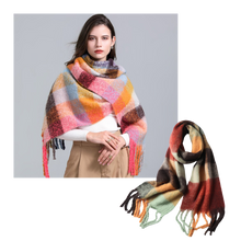 Load image into Gallery viewer, Sciarpa invernale da donna a quadri - Ozerty
