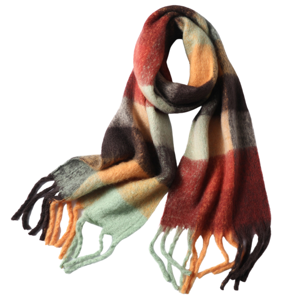 Sciarpa invernale da donna a quadri