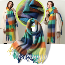 Load image into Gallery viewer, Sciarpa invernale da donna a quadri - Ozerty
