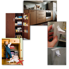 Load image into Gallery viewer, Confezione da 4 serrature magnetiche per armadietti di sicurezza per bambini - Ozerty
