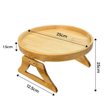 Load image into Gallery viewer, Tavolo pieghevole con braccioli in legno - Ozerty
