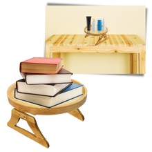 Load image into Gallery viewer, Tavolo pieghevole con braccioli in legno - Ozerty
