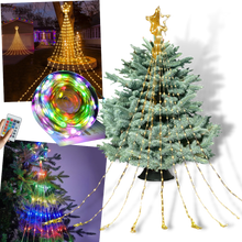 Carica l&#39;immagine nel visualizzatore di Gallery, Albero di natale cascata di luci fatate - Ozerty
