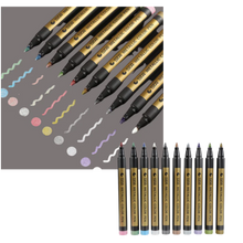 Load image into Gallery viewer, Confezione da 10 pennarelli colorati metallizzati - Ozerty
