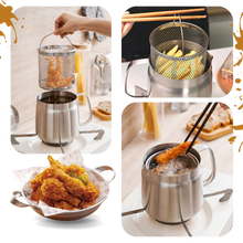 Carica l&#39;immagine nel visualizzatore di Gallery, Pentola per friggere in acciaio inox 2 in 1 - Ozerty
