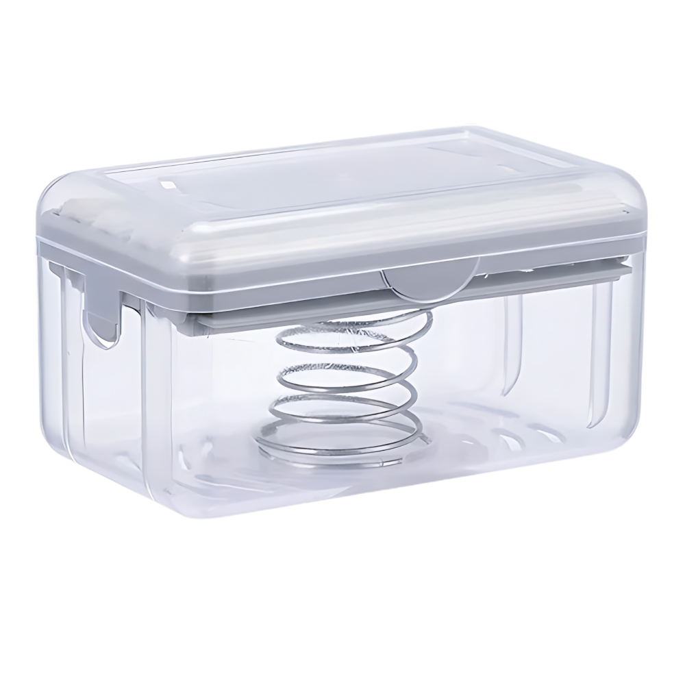 Dispenser di Sapone 2 in 1 -Grigio - Ozerty