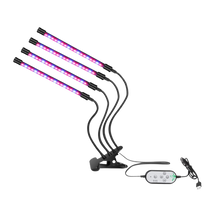 Carica l&#39;immagine nel visualizzatore di Gallery, Luce da coltivazione interna a 4 teste LED USB - Ozerty
