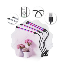 Carica l&#39;immagine nel visualizzatore di Gallery, Luce da coltivazione interna a 4 teste LED USB
