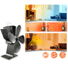Load image into Gallery viewer, Ventilatore per Stufa a 4 Pale Azionate dal Calore per Caminetti - Ozerty
