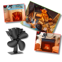 Load image into Gallery viewer, Ventilatore per Stufa a 4 Pale Azionate dal Calore per Caminetti - Ozerty
