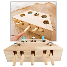 Load image into Gallery viewer, Giocattolo di legno interattivo per gatti con 5 buchi - Ozerty
