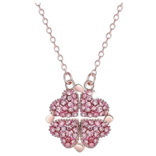 Load image into Gallery viewer, Collana a cuore regolabile a 4 foglie di trifoglio - Ozerty
