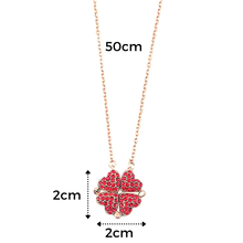 Load image into Gallery viewer, Collana a cuore regolabile a 4 foglie di trifoglio - Ozerty
