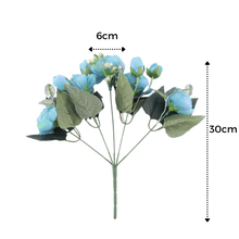 Load image into Gallery viewer, Bouquet di fiori artificiali di seta con peonie e rose - Ozerty
