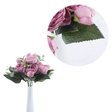 Load image into Gallery viewer, Bouquet di fiori artificiali di seta con peonie e rose - Ozerty
